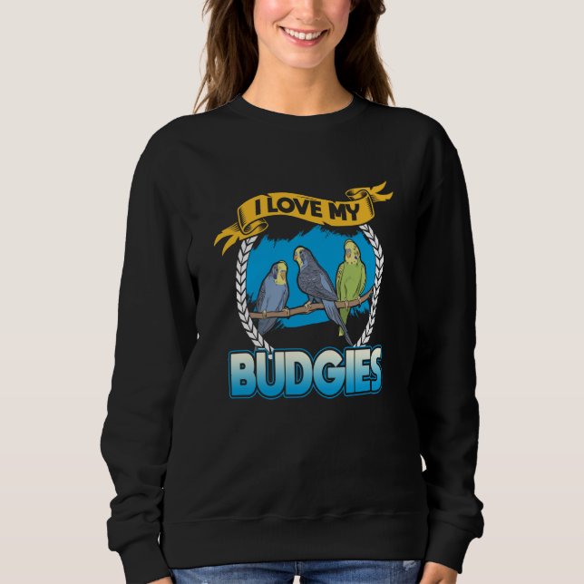 Camiseta Eu amo meu passarinho budgies (Frente)