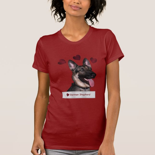 Camiseta Eu amo meu Pastor Alemão (Frente)