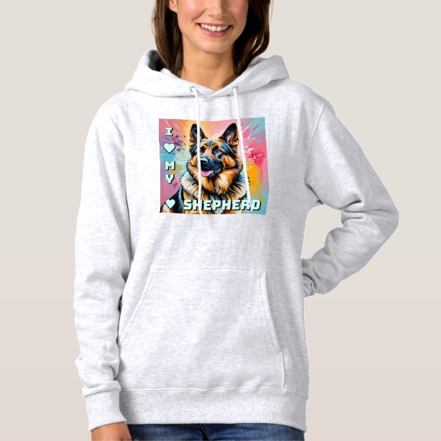 Camiseta Eu amo meu Pastor Alemão (Frente)