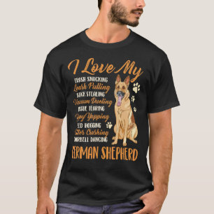 Camiseta Eu Amo Meu Pastor Alemão - Dono de Cachorro Pet Ca