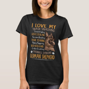 Camiseta Eu Amo Meu Pastor Alemão Para Cachorro
