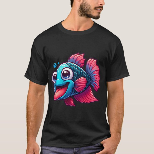 Camiseta Eu Amo Meu Peixe Papagaio (Frente)