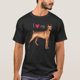 Camiseta Eu amo meu Pinscher alemão