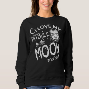 Camiseta Eu Amo Meu Pitbull À Lua E Volto Engraçado Pitbu