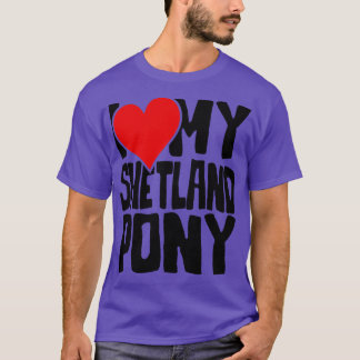 Camiseta Eu amo meu pônei Shetland 1