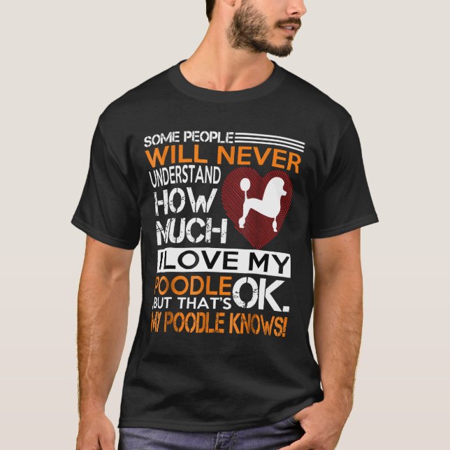 Camiseta Eu Amo Meu Poodle (Frente)