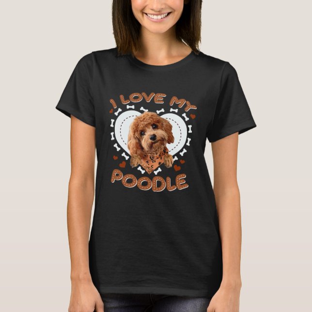Camiseta Eu Amo Meu Poodle (Frente)