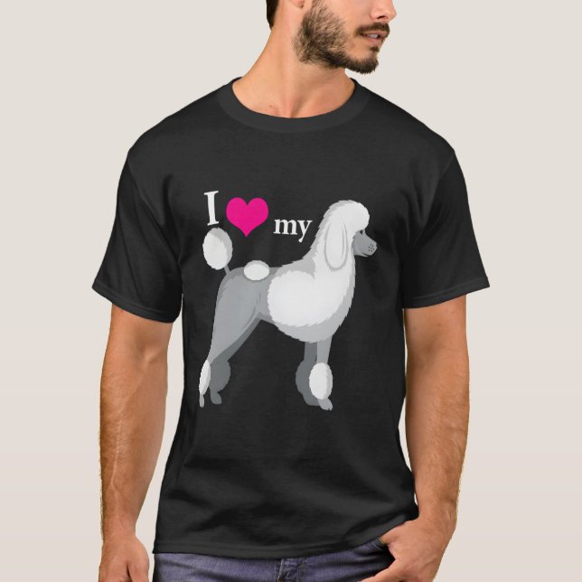 Camiseta Eu Amo Meu Poodle (Frente)