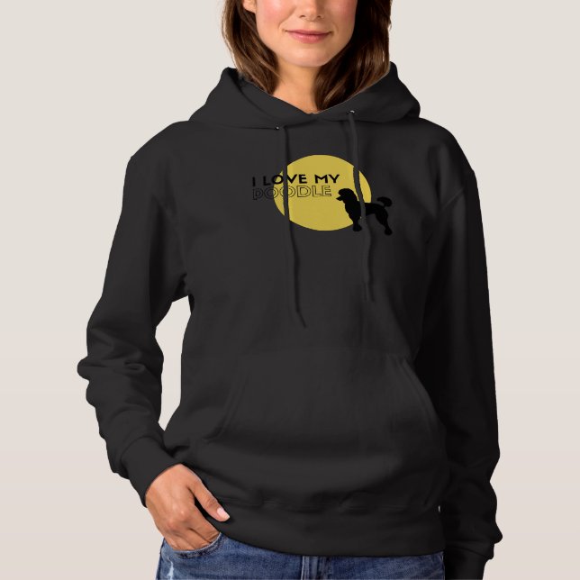 Camiseta Eu amo meu poodle amarelo (Frente)