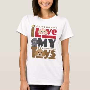 Camiseta Eu Amo Meu Poodle De Brinquedos