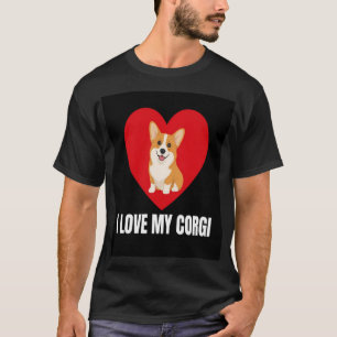 Camiseta Eu Amo Meu Presente de Corgi Fofinho Amante de Cãe