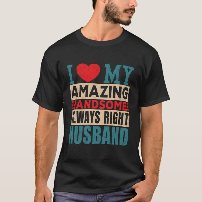 Camiseta Eu Amo Meu Presente Incrível Para Marido (Frente)