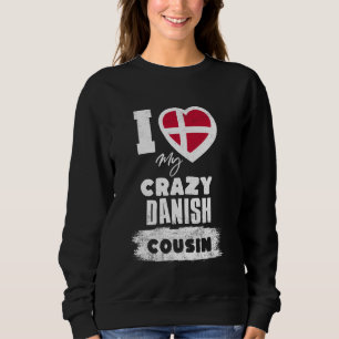 Camiseta Eu Amo Meu Primo Dinamarquês Louco Engraçado