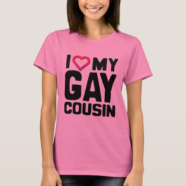 CAMISETA EU AMO MEU PRIMO GAY - (Frente)