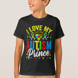 Camiseta Eu Amo Meu Príncipe Autista - Apoie o Autismo Auti