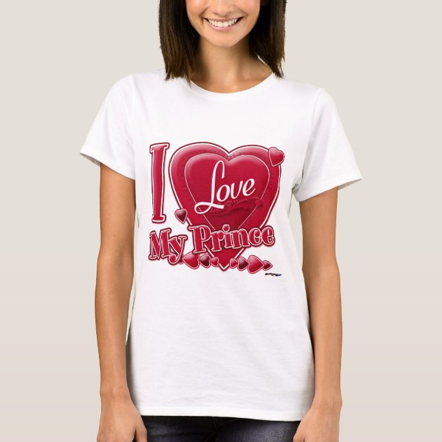 Camiseta Eu amo meu príncipe vermelho (Frente)
