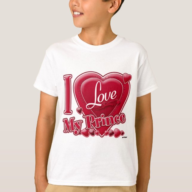 Camiseta Eu amo meu príncipe vermelho (Frente)