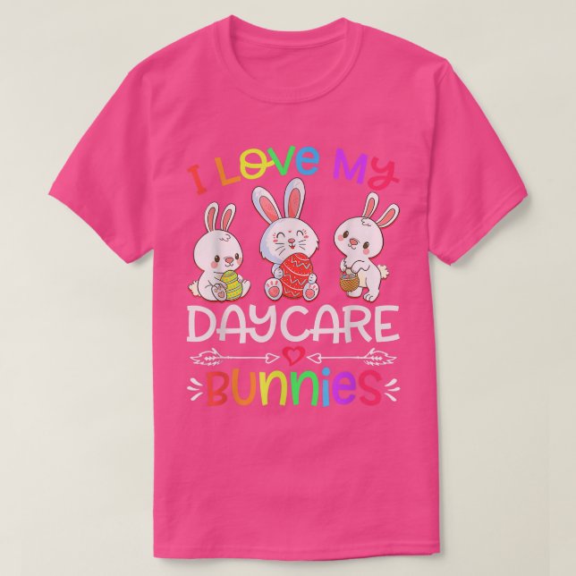 Camiseta Eu Amo Meu Professor De Páscoa Engraçado. (Frente do Design)