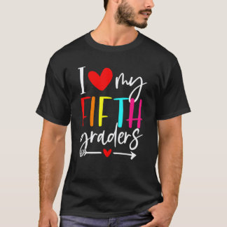 Camiseta Eu Amo Meu Professor do Quinto Ano Primeiro Dia De