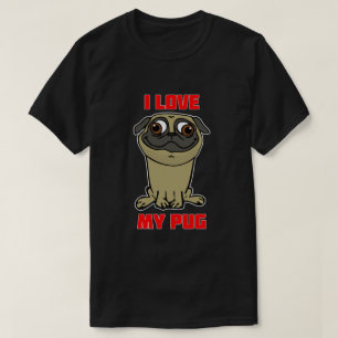 Camiseta Eu Amo Meu Pug