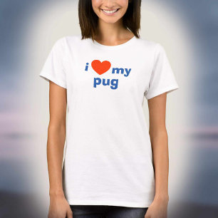 Camiseta Eu Amo Meu Pug