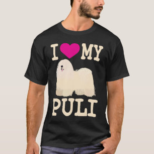 Camiseta Eu Amo Meu Puli Frio Húngaro Puli Dreadlock Cog B