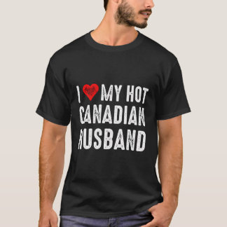 Camiseta Eu Amo Meu Quente Marido Canadense