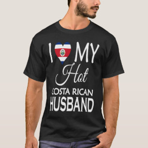 Camiseta Eu Amo Meu Quente Marido Da Costa Rica Costa Rica