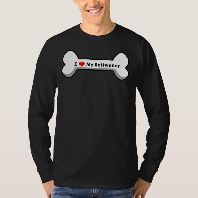 Camiseta Eu Amo Meu Rottweiler (Frente)