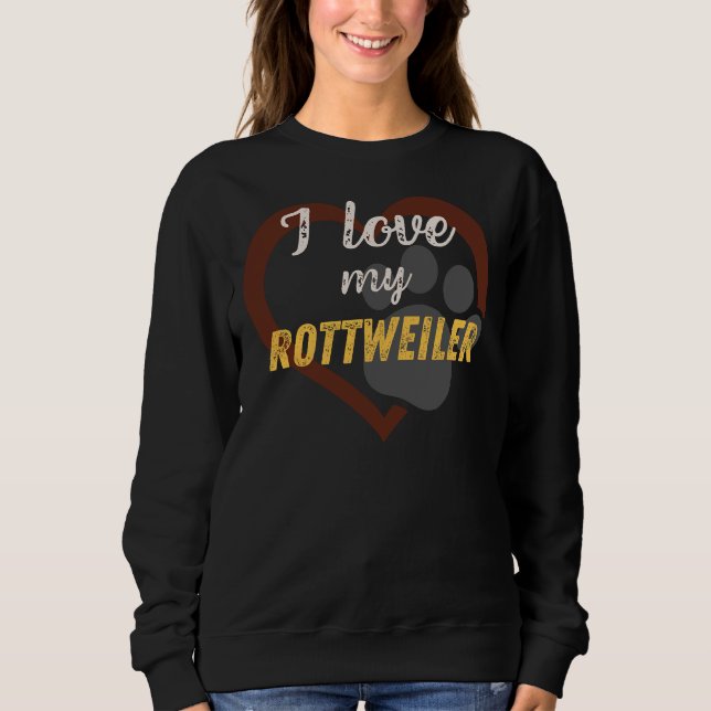 Camiseta Eu Amo Meu Rottweiler 2 (Frente)