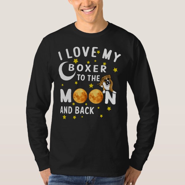 Camiseta Eu Amo Meu Rottweiler Para A Lua E (Frente)