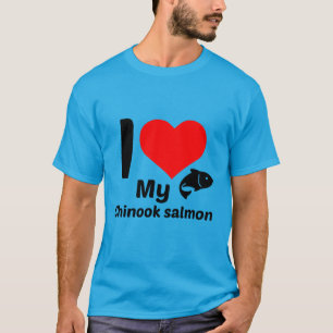 Camiseta Eu amo meu salmão Chinook