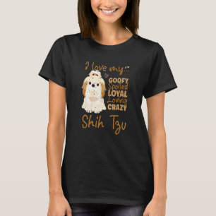 Camiseta Eu Amo Meu Shih Tz Maluco Mimado Leal Amoroso