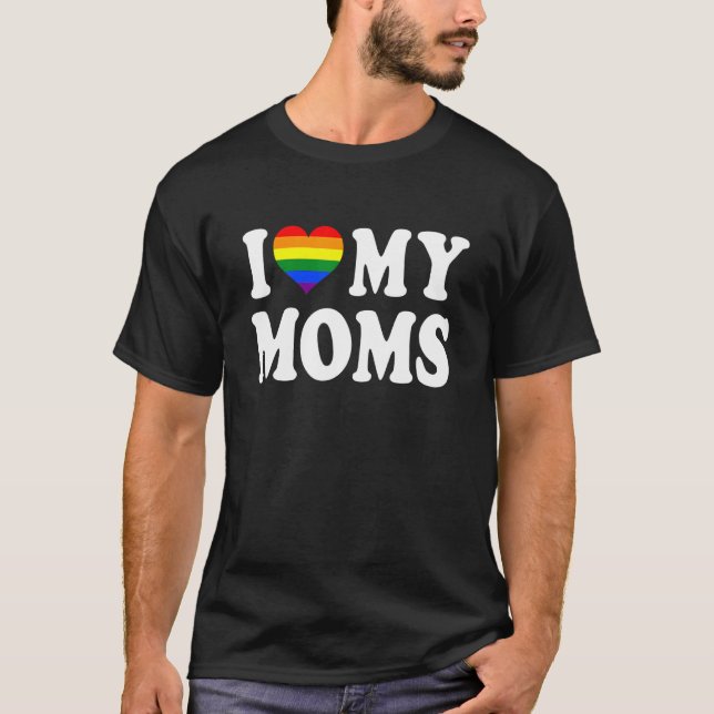 Camiseta Eu Amo Meu Sinalizador P Do Orgulho gay Do Arco-Ír (Frente)