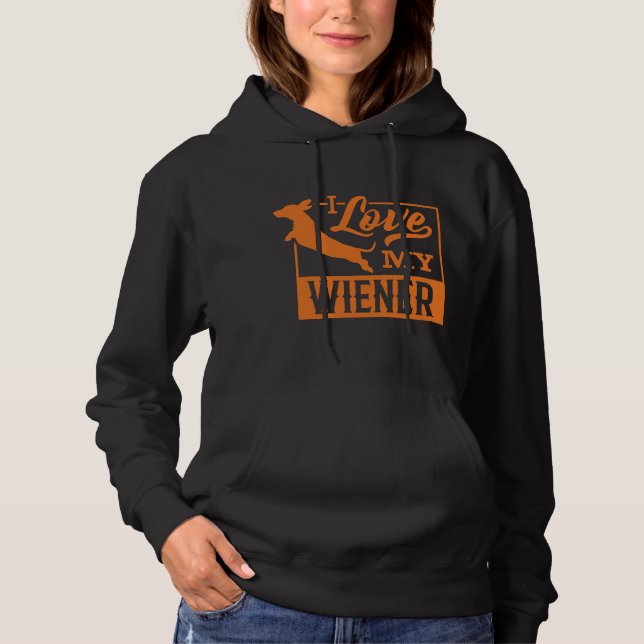 Camiseta Eu Amo Meu Sobrinho Engraçado Dachshund Weiner Cão (Frente)