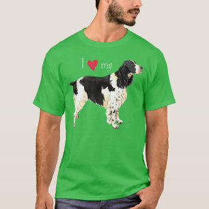 Camiseta Eu amo meu Spaniel de Springer inglês