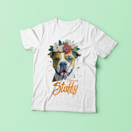 Camiseta Eu Amo Meu Staffy - Staffordshire Bull Terrier