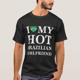 Camiseta Eu Amo Meu Teto Namorada brasileiro quente