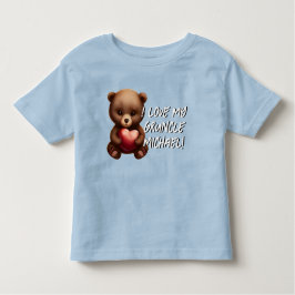 Camiseta "Eu Amo Meu Tio!" Cubo de Urso