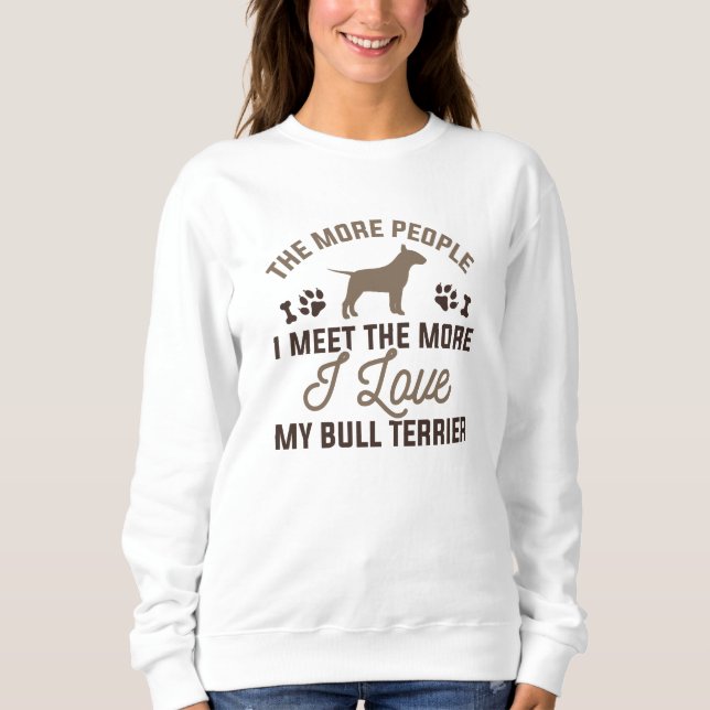 Camiseta Eu Amo Meu Touro Terrier (Frente)