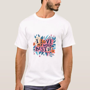 Camiseta Eu Amo Meu Trabalho Bestie Trabalho Bestie Dif Clá