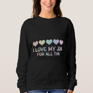 Camiseta Eu Amo Meu Trabalho, Pré-K 4K Pré-Escolar Jardim d