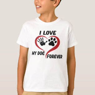 Camiseta Eu amo meu travesseiro decorativo de cachorro