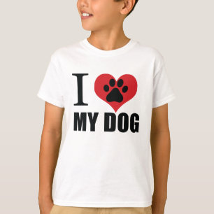 Camiseta Eu amo meu travesseiro decorativo de cachorro