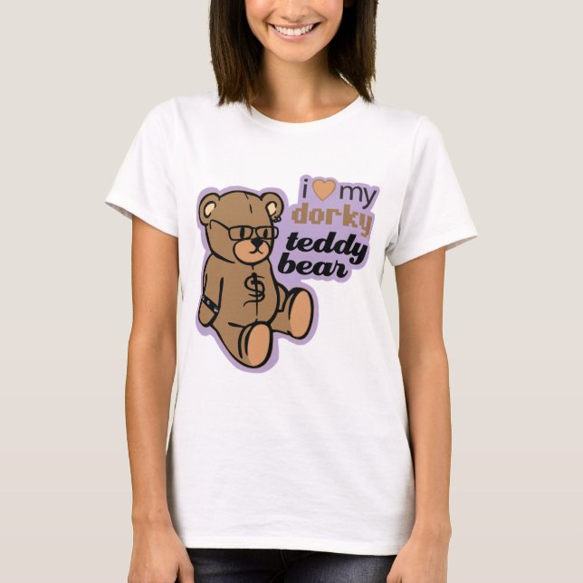 Camiseta eu amo meu urso de ursinho dorky (Frente)