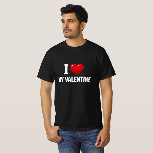 Camiseta Eu Amo Meu Valentim (Frente Completa)