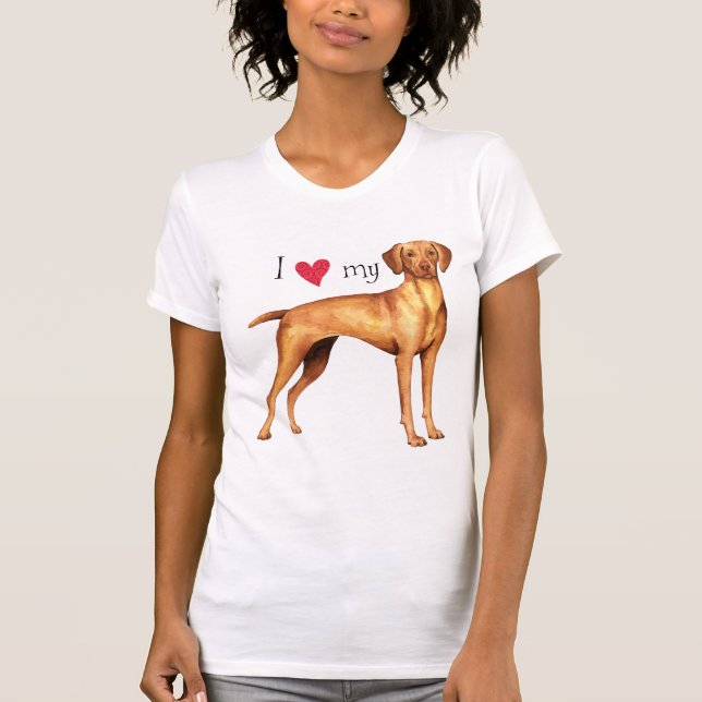 Camiseta Eu amo meu Vizsla (Frente)