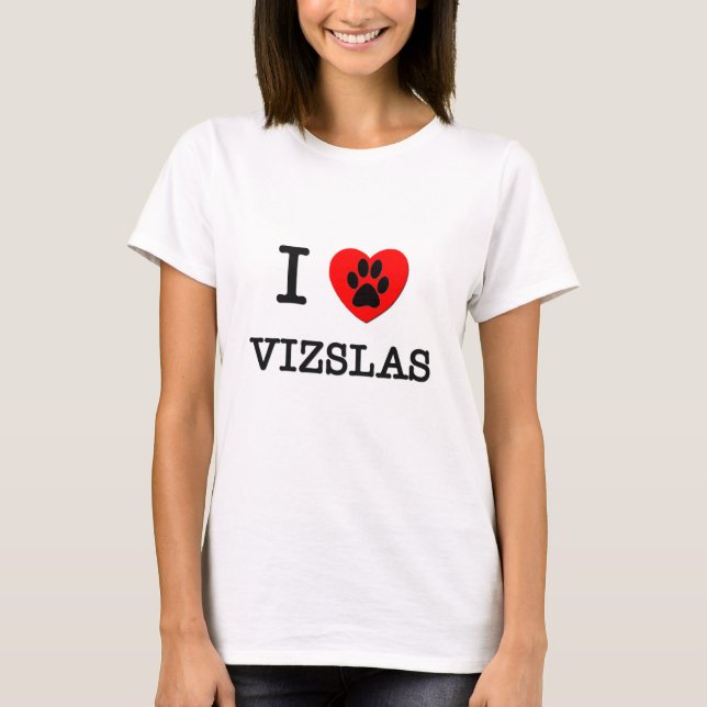 CAMISETA EU AMO MEU VIZSLAS (Frente)