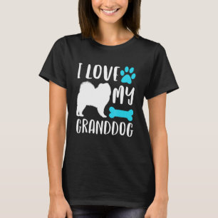Camiseta Eu Amo Meu Vovô Cachorro Cachorro Vovô