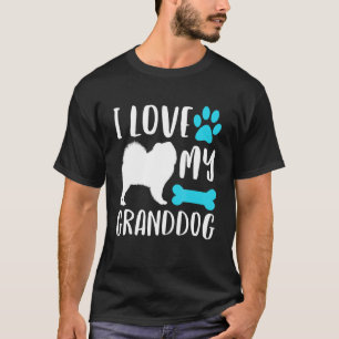 Camiseta Eu Amo Meu Vovô Cachorro Cachorro Vovô